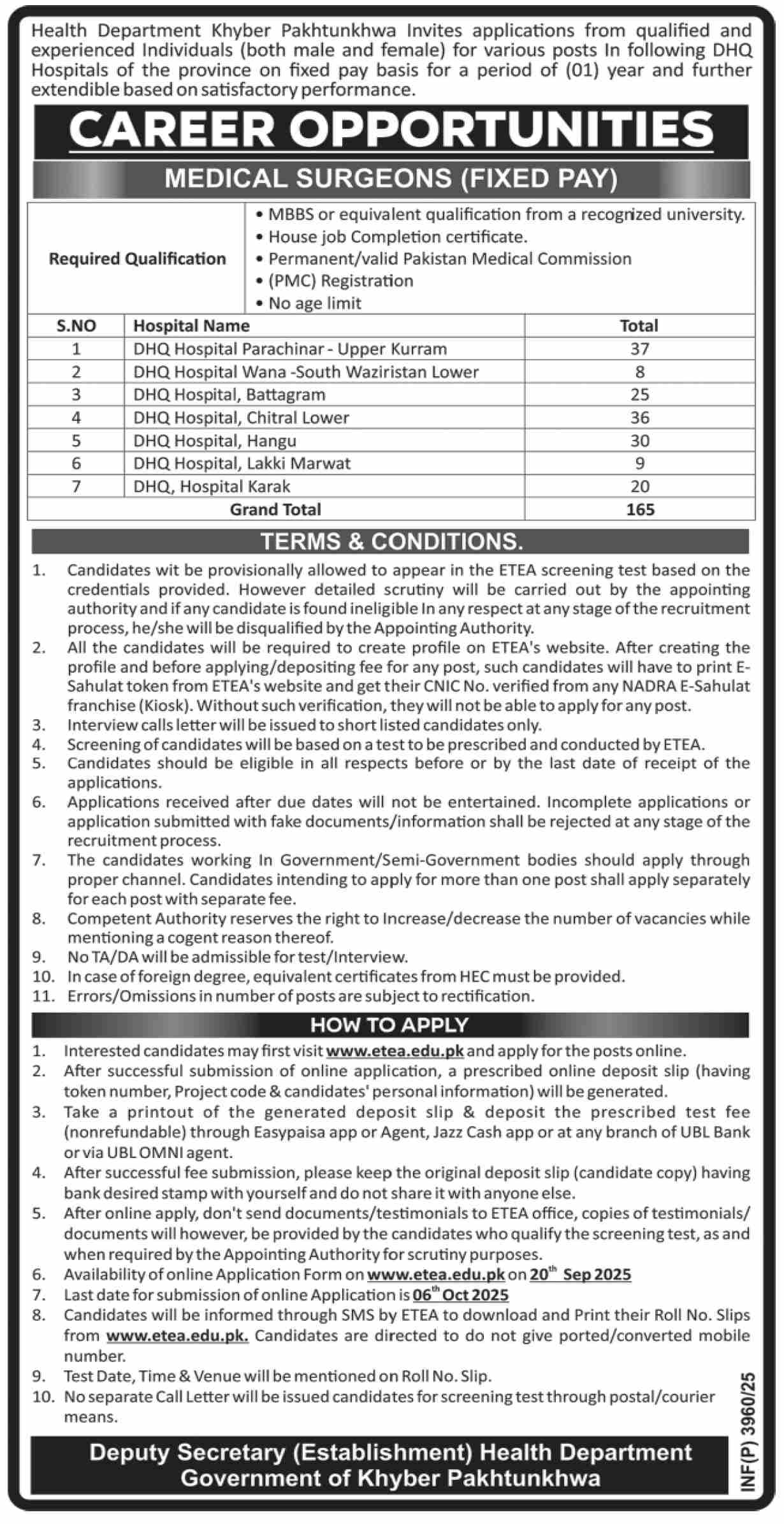 Health Department KPK Tender Notice